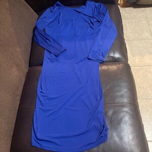 Chic Royal Blue Long Sleeve Dress